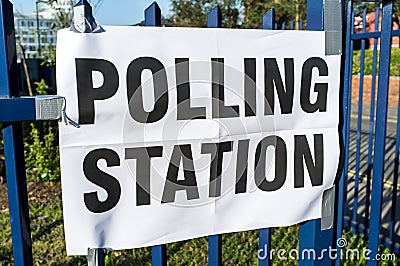 Polling Station Stock Photo