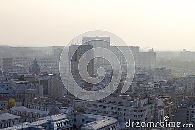 Polluted city Stock Photo
