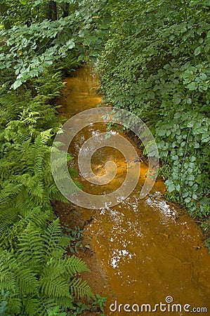 Polluted river Stock Photo