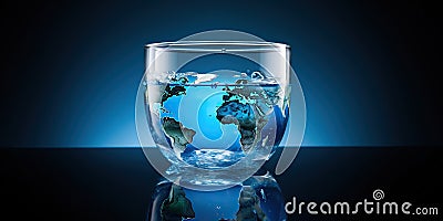 Polluted water supply, highlighting the worldwide issue of ensuring pure and potable drinking water , concept of Water Stock Photo