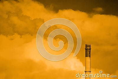 Polluting Chimney Stack Stock Photo