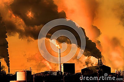 Pollution in the Air Stock Photo