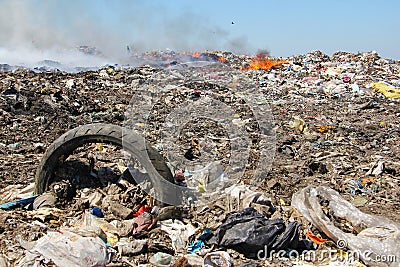 Pollution, dumping of garbage Stock Photo