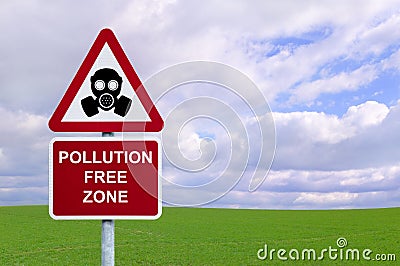 Pollution Free Zone Stock Photo