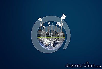 Pollution and Global Warming Concept. Element of this image are furnished by NASA Stock Photo