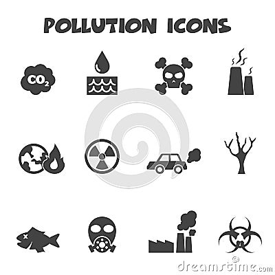 Pollution icons Vector Illustration