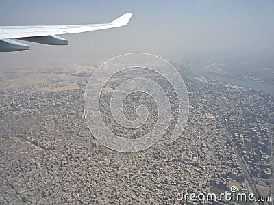 Pollution over Cairo city Stock Photo