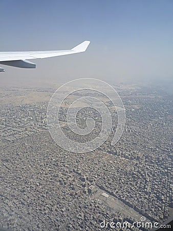 Pollution over Cairo city Stock Photo