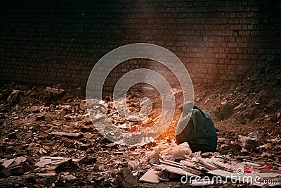 Pollution and poverty Stock Photo