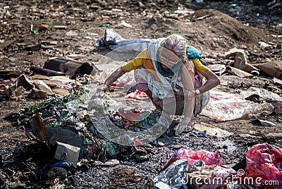 Pollution and poverty Stock Photo