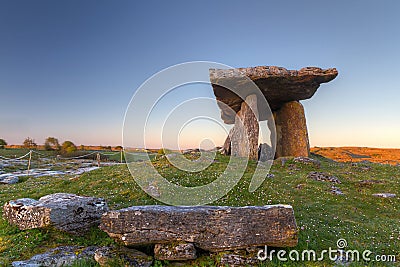 Polnabrone Dolmen in Burren Stock Photo