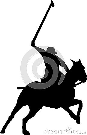 Polo Player Silhouette Vector Illustration