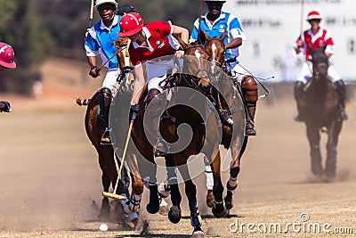 Polo Girl Rider Horse Play Action Editorial Stock Photo