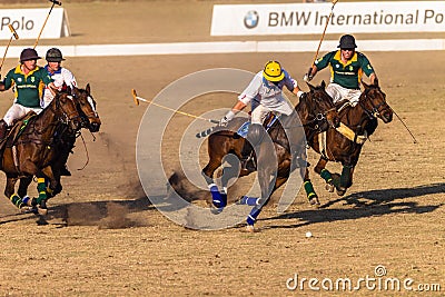 Polo Riders Horses Play Action Editorial Stock Photo
