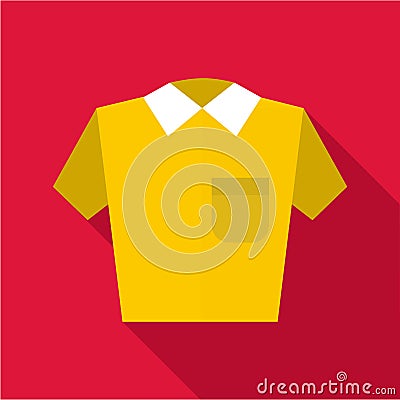 Polo shirt icon, flat style Vector Illustration