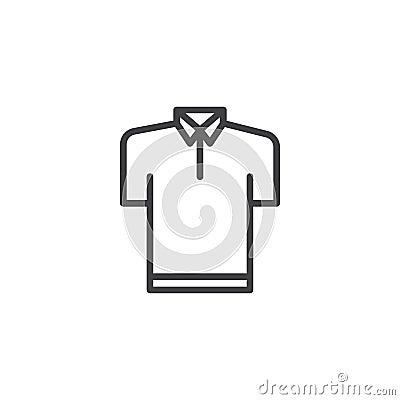 Polo shirt outline icon Vector Illustration