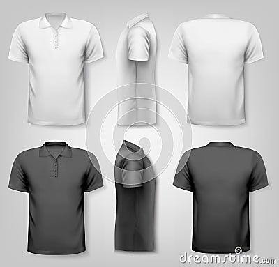 Polo shirts with sample text space. Vector Illustration