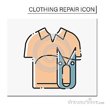 Polo skirt color icon Vector Illustration