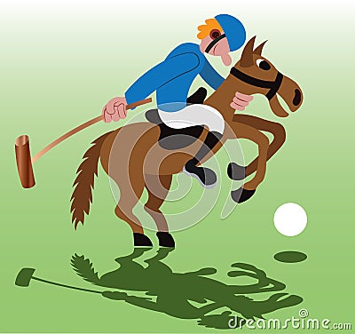 Polo Sport game Vector Illustration