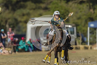 PoloCrosse Horse Women Action Editorial Stock Photo