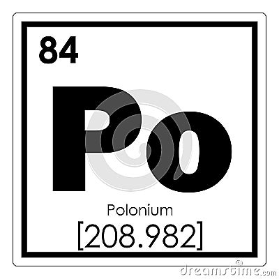 Polonium chemical element Stock Photo