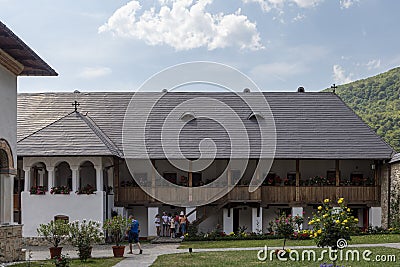 View from the Polovragi Monastery, Gorj, Romania Editorial Stock Photo