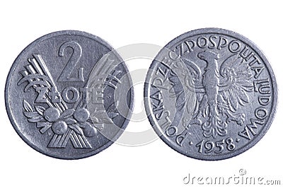 Polska coins Stock Photo