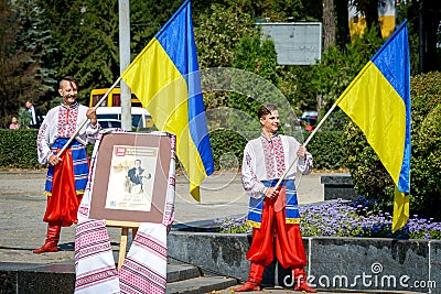 Celebration of the 250th anniversary of the birth of a prominent Ukrainian writer, poet, Editorial Stock Photo