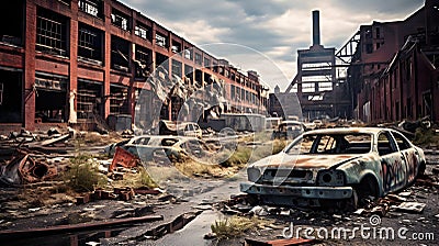 Polution, devastating effects to environment and planet earth Stock Photo