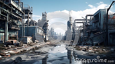 Polution, devastating effects to environment and planet earth Stock Photo