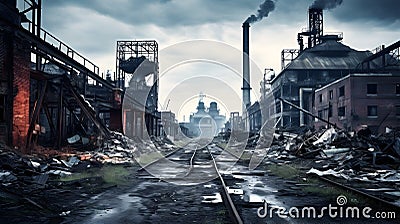 Polution, devastating effects to environment and planet earth Stock Photo