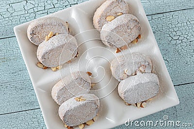 Polvoron - Spanish shortbread Stock Photo