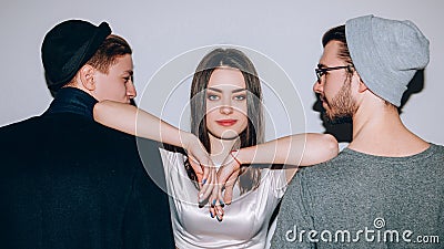 Polyamorous relationship modern partnership love Stock Photo