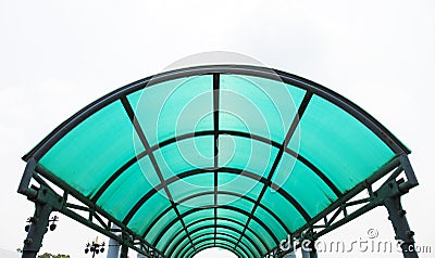 Polycarbonate roof Stock Photo