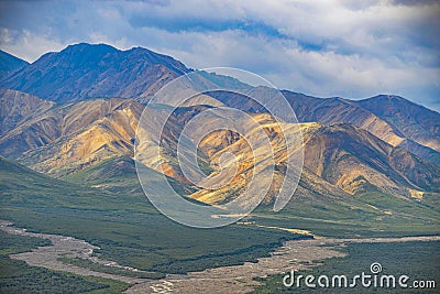 Polychrome Pass, Denali National Park, Alaska Stock Photo