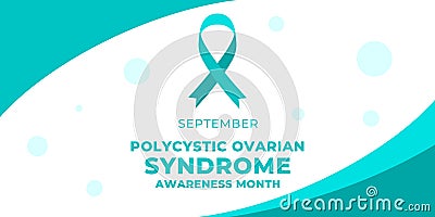 Polycystic ovarian syndrome awareness month. Vector web banner, illustration, poster, card for social media, networks. Text Vector Illustration