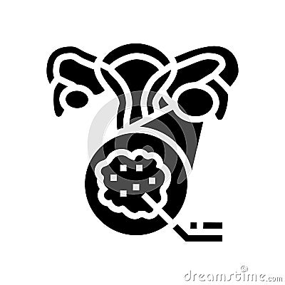 polycystic ovary syndrome endocrinology glyph icon vector illustration Vector Illustration