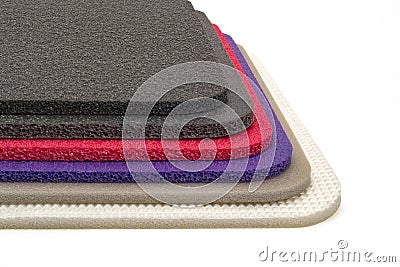 Polyethylene Foam, Multi Color Material Stock Photo