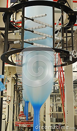 Polyethylene production Stock Photo
