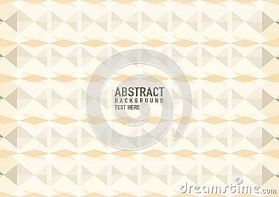 Polygon abstract on soft brown background. Light brown vector shining triangular pattern. An elegant bright illustration. Triangul Vector Illustration