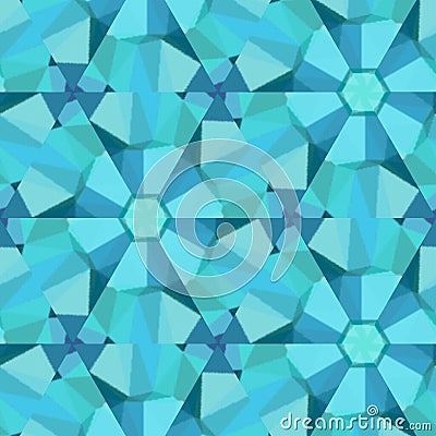Polygon background with irregular tessellations pattern - triangular design in fresh colors with triangles flowers Stock Photo