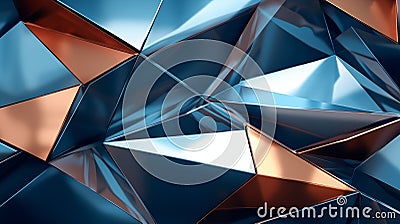 polygon and geometric pattern with triangles abstract background generative ai Stock Photo