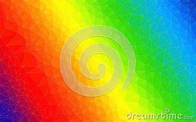 Polygon gradient vector colorful light spectrum Vector Illustration