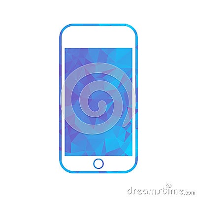 Polygon icon phone Vector Illustration