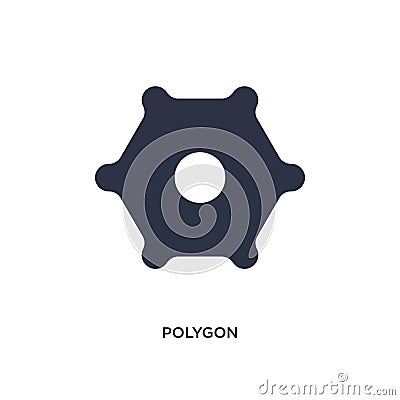 polygon icon on white background. Simple element illustration from geometric figure concept Vector Illustration