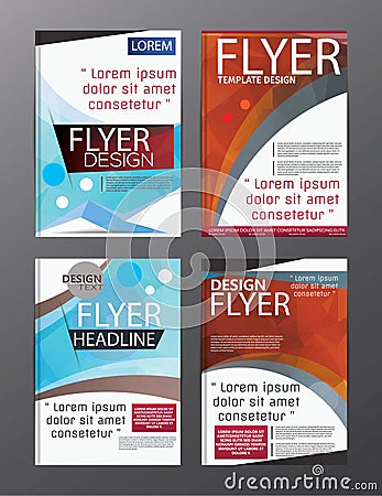 Polygon Modern Brochure Vector CMYK Modern A4 Vector Illustration