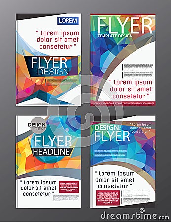 Polygon Modern Brochure Vector CMYK Modern A4 Vector Illustration