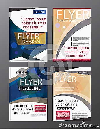 Polygon Modern Brochure Vector CMYK Modern A4 Vector Illustration