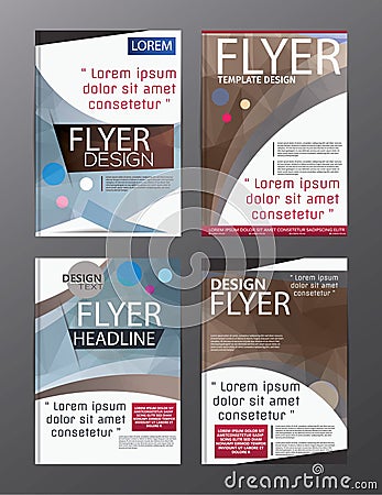 Polygon Modern Brochure Vector CMYK Modern A4 Vector Illustration