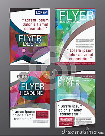 Polygon Modern Brochure Vector CMYK Modern A4 Vector Illustration